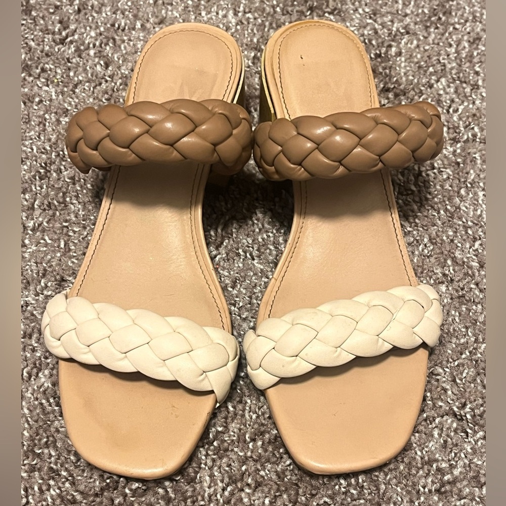 Dolce Vita natural braid strap heel